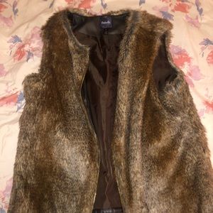 Faux fur vest